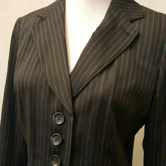 Ann Taylor black stripped blazer - Picture 5 of 6